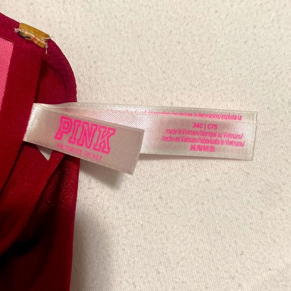 Valentines' Day!!! PINK by Victoria Secrets Push Up Bra Size 34C - Picture 4 of 4